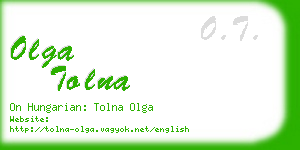 olga tolna business card